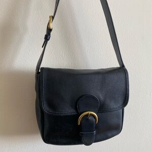 Vintage Coach Black Bedford Flap Bag (4164)